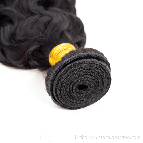 wholesale factory price 10A straight black human hair extension brazilian water wave hair bundles